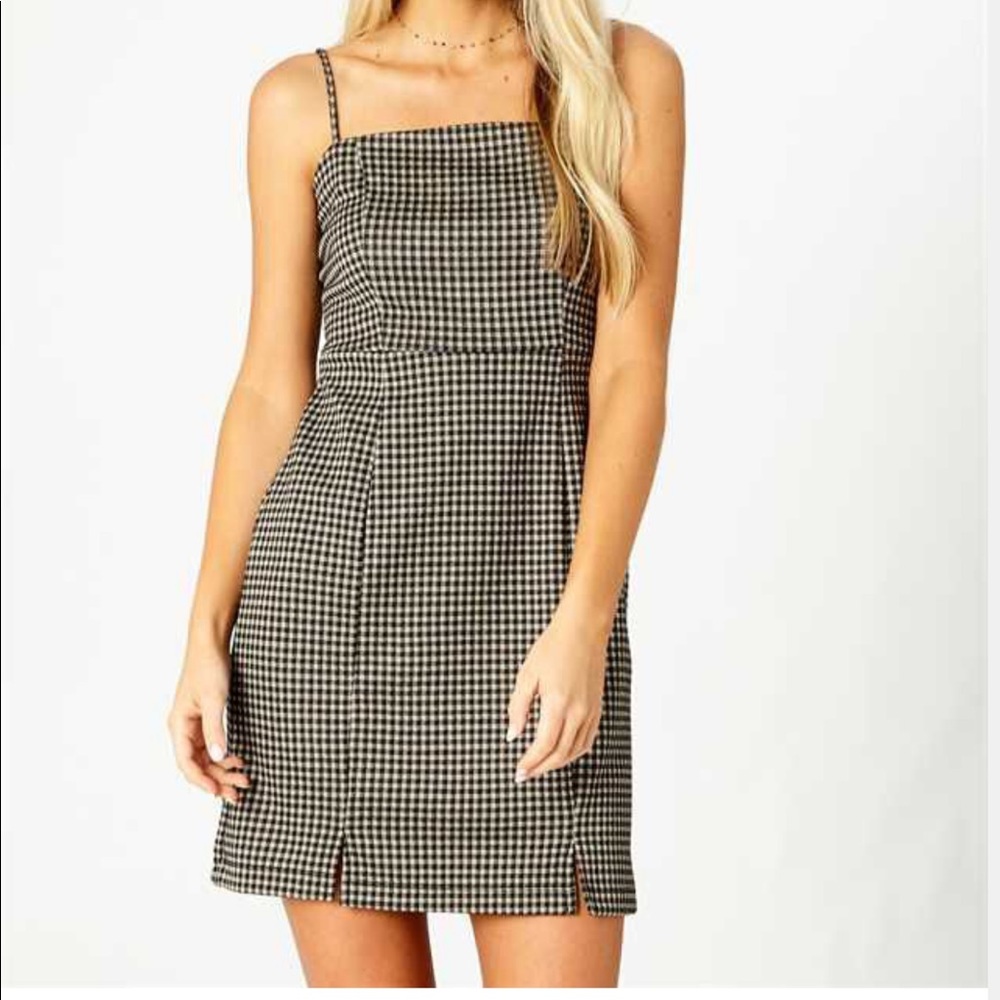 Altar’d State Ruth Gingham Checkered Dress
